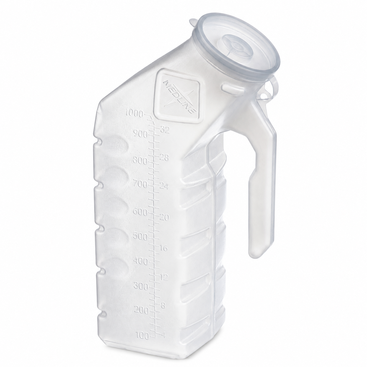 Medline Single-Use Plastic Male Urinal with Lid - okotoks hc pharmacy