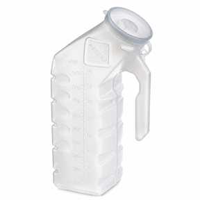 Medline Single-Use Plastic Male Urinal with Lid - okotoks hc pharmacy