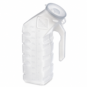 Medline Single-Use Plastic Male Urinal with Lid - okotoks hc pharmacy
