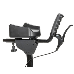 Black scooter handlebar with brake lever on a white background - okotoks hc pharmacy