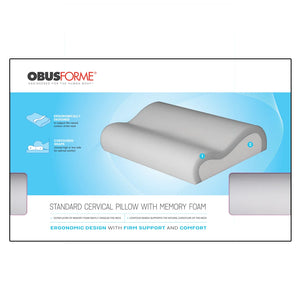 ObusForme Standard Cervical Pillow with Memory Foam - okotoks hc pharmacy