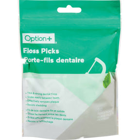 Option+ Cool Mint Floss Picks - okotoks hc pharmacy
