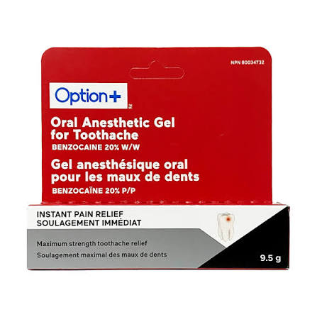 Option+ Oral Anesthetic Gel For Toothache - okotoks hc pharmacy