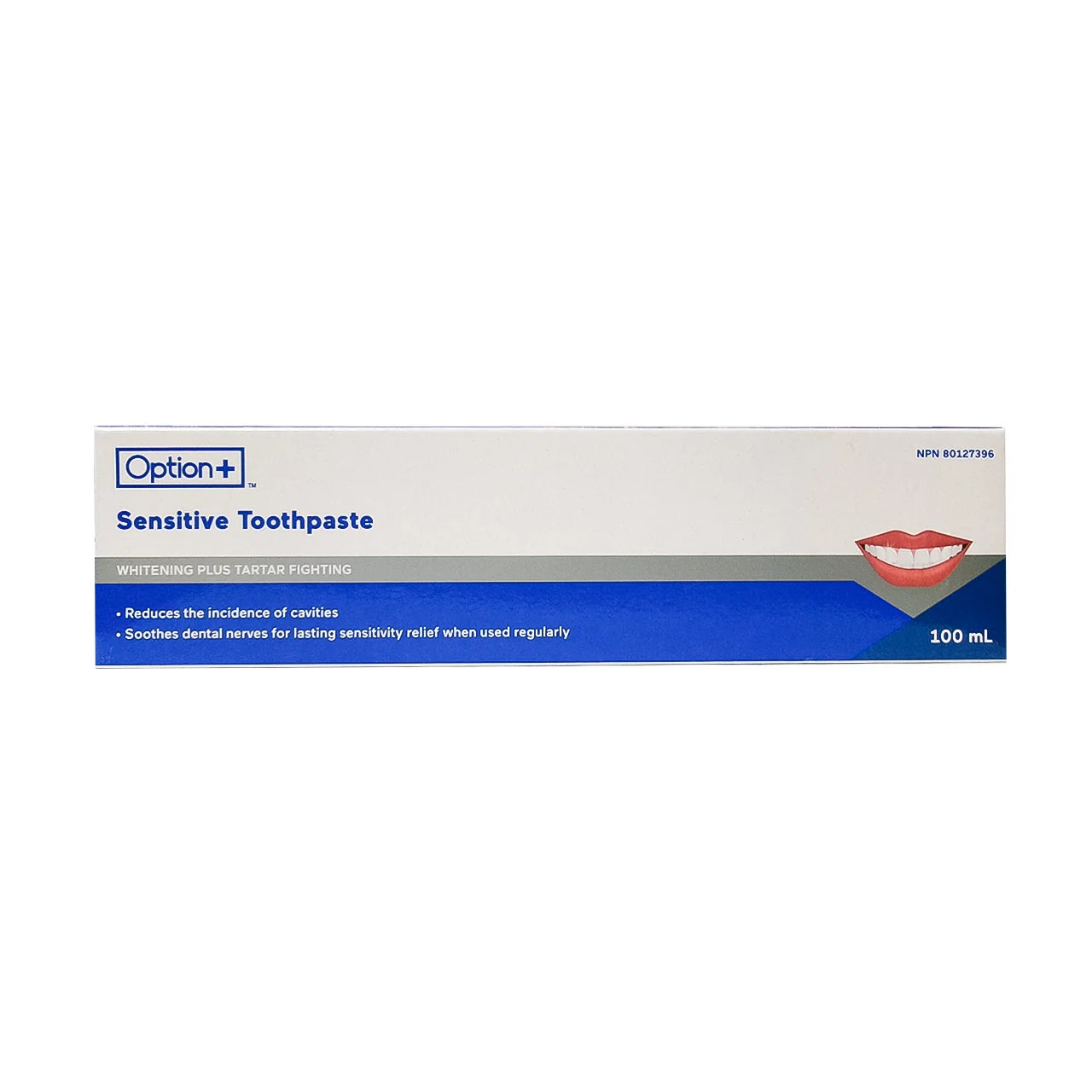 Option+ Sensitive Toothpaste Whitening Plus Tartar Fighting - okotoks hc pharmacy