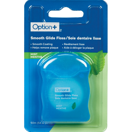 Option+ Smooth Glide Mint Dental Floss - okotoks hc pharmacy