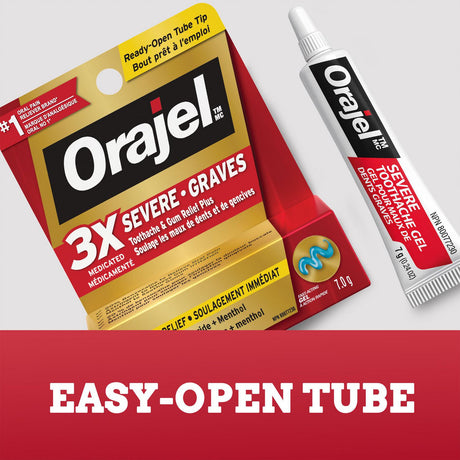 Orajel 3X Medicated Severe Toothache & Gum Relief Plus - okotoks hc pharmacy