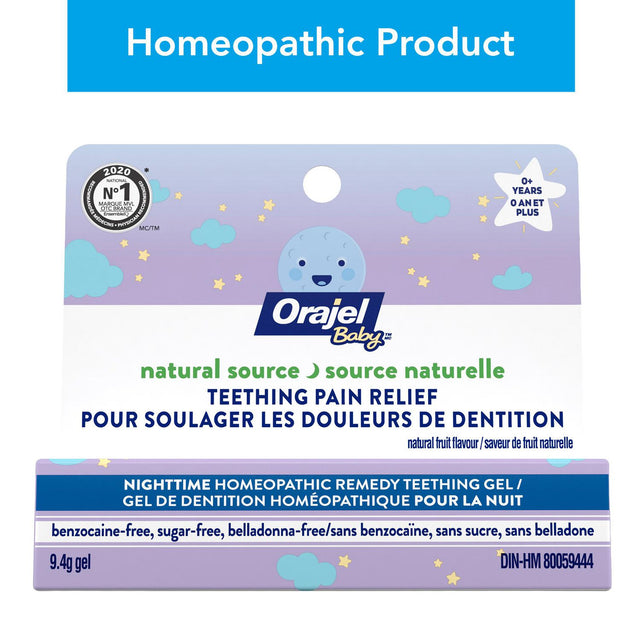 Orajel Baby Homeopathic Nighttime Teething Pain Relief Gel - okotoks hc pharmacy