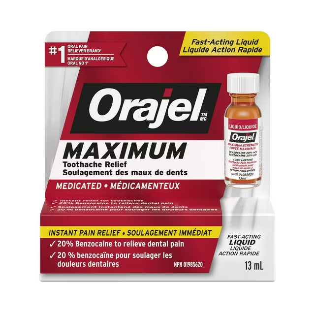 Orajel Maximum Strength Toothache Relief Liquid – okotoks hc pharmacy