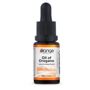 Bottle of 'Oil of Oregano' with dropper on a white background - okotoks hc pharmacy