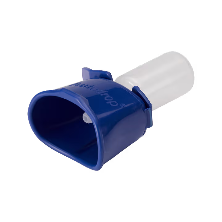 Blue and white plastic device on a transparent background - okotoks hc pharmacy