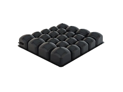 Black cushion with a grid pattern on a white background - okotoks hc pharmacy