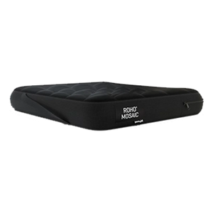 Black cushion with 'ROHO MOSAIC' branding on a white background - okotoks hc pharmacy