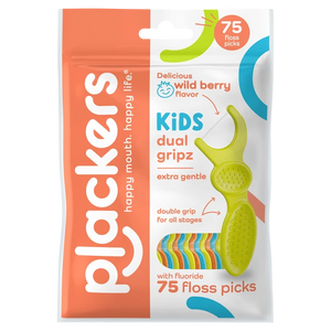 Plackers Kids Dual Gripz Wild Berry Floss Picks - okotoks hc pharmacy
