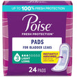 Poise Incontinence Pads - 3 Light Absorbency, Long, 24 Pack - okotoks hc pharmacy