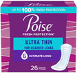 Poise Ultra Thin Incontinence & Postpartum Pads - 6 Ultimate Absorbency, Long, 26 Pack - okotoks hc pharmacy