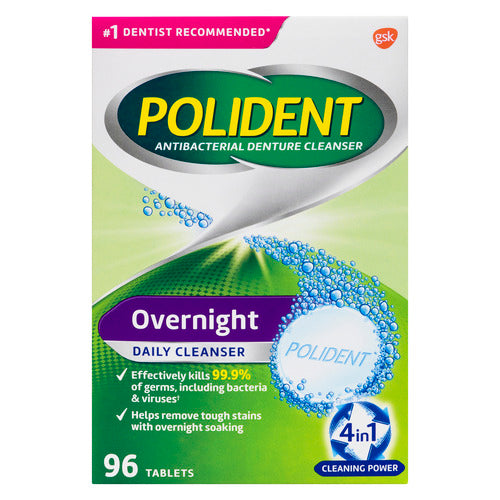 Polident Overnight Mint Fresh Daily Denture Cleanser Tablets - okotoks hc pharmacy