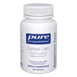 White supplement bottle labeled 'pure encapsulations Cortisol Calm' on a white background - Okotoks HC Pharmacy