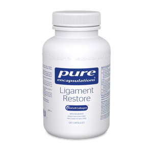 White bottle of pure encapsulations Ligament Restore on a white background - okotoks hc pharmacy