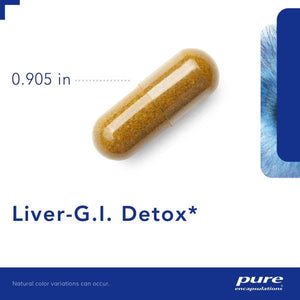 Liver-G.I. Detox capsule with measurement and brand name on a white background - Okotoks HC Pharmacy