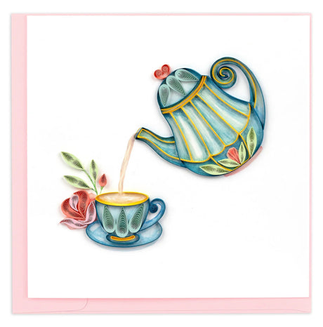 Colorful illustration of a teapot and cup with floral elements on a white background - okotoks hc pharmacy
