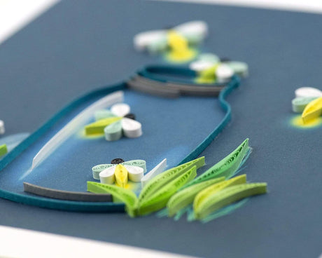Quilled Fireflies Greeting Card close up - okotoks hc pharmacy