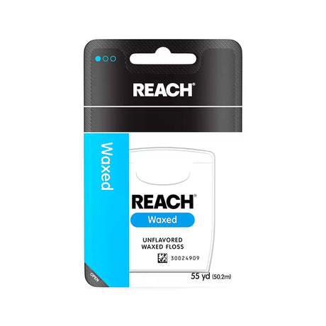 REACH Unflavoured Waxed Dental Floss - okotoks hc pharmacy