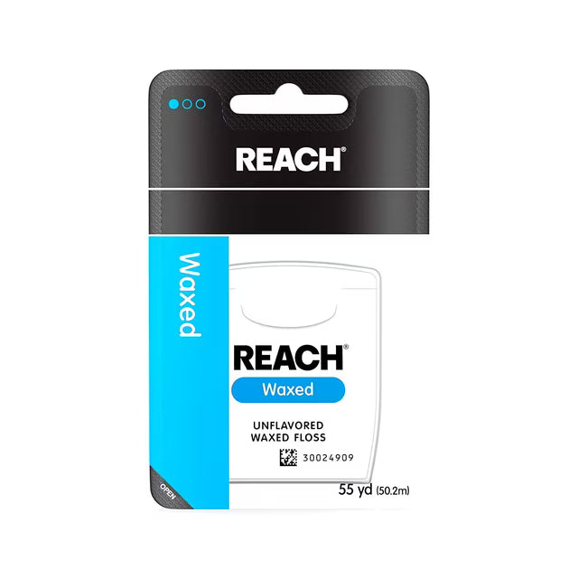 REACH Unflavoured Waxed Dental Floss - okotoks hc pharmacy
