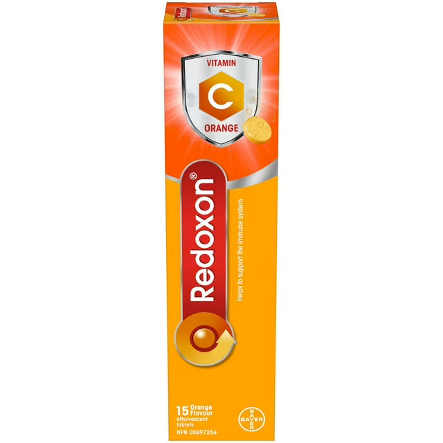 Redoxon vitamin C supplement packaging on a white background - okotoks hc pharmacy