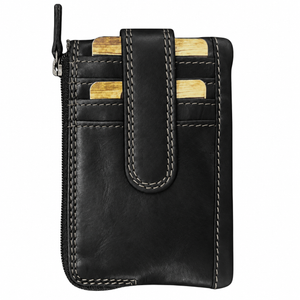 Rugged Earth Slim Leather Card Wallet black - okotoks hc pharmacy