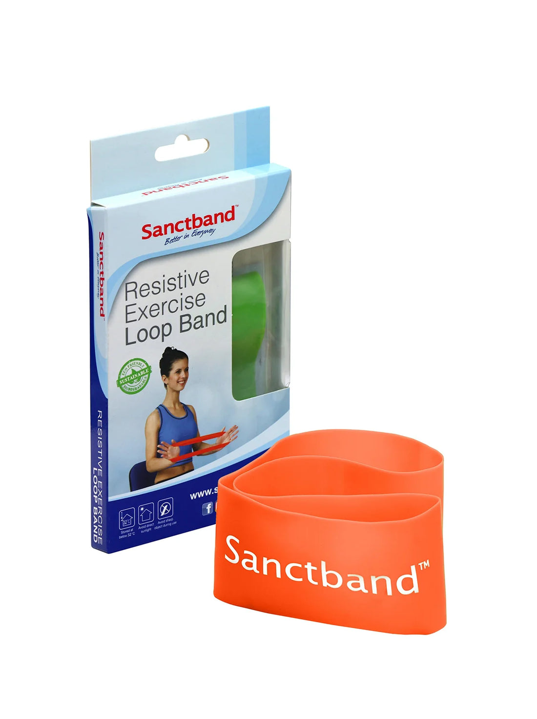 Sanctband Resistance Exercise Mini Loop Band orange - okotoks hc pharmacy