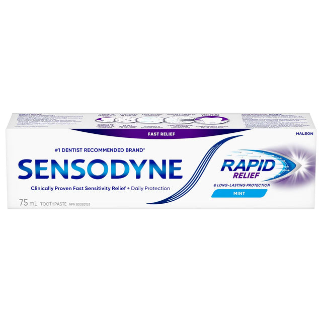 Sensodyne Rapid Relief Mint Toothpaste - okotoks hc pharmacy