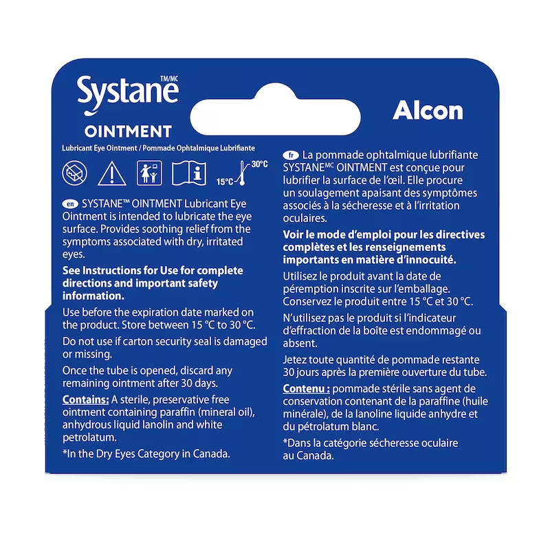 Systane Ointment packaging with Alcon branding on a white background - okotoks hc pharmacy