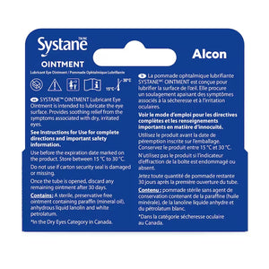 Systane Ointment packaging with Alcon branding on a white background - okotoks hc pharmacy