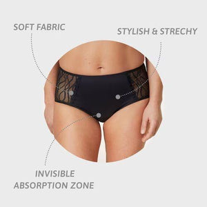 TENA STYLISH UNDERWEAR BLACK LARGE 16PK - #shop_name