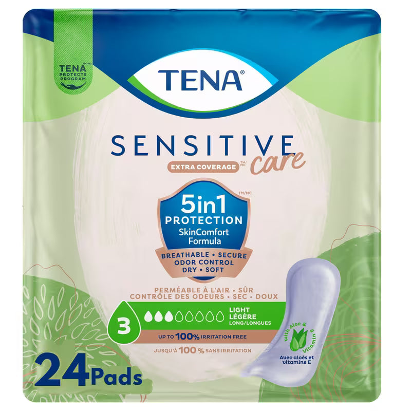 TENA Sensitive Care Ultra Thin Light Incontinence Pads - okotoks hc pharmacy