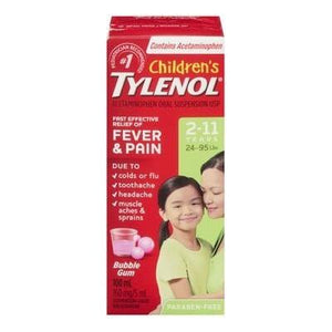 CHILDREN'S TYLENOL BUBBLE GUM 100ML 2 - 11YRS - #shop_name