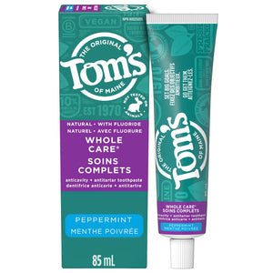 Tom's of Maine Whole Care Peppermint Natural Fluoride Toothpaste - okotoks hc pharmacy