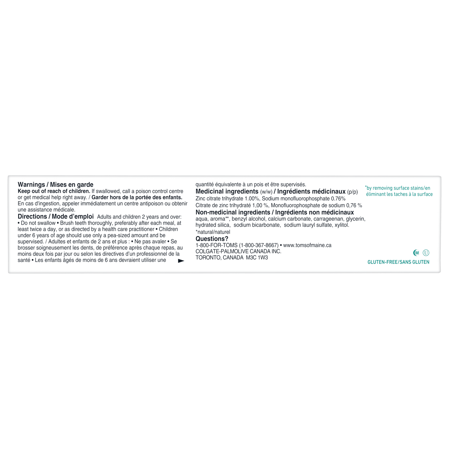 Tom's of Maine Whole Care Peppermint Natural Fluoride Toothpaste - okotoks hc pharmacy