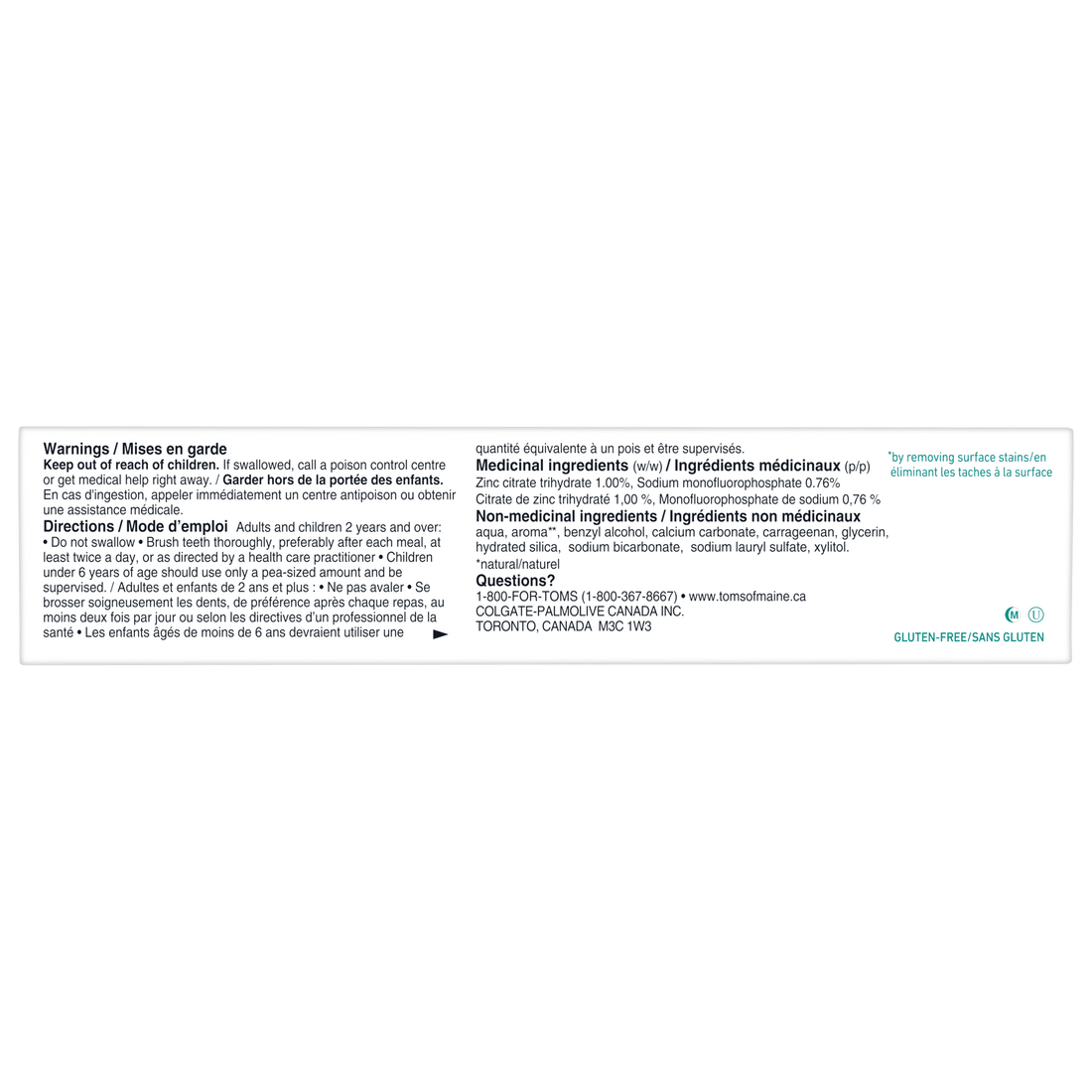 Tom's of Maine Whole Care Peppermint Natural Fluoride Toothpaste - okotoks hc pharmacy