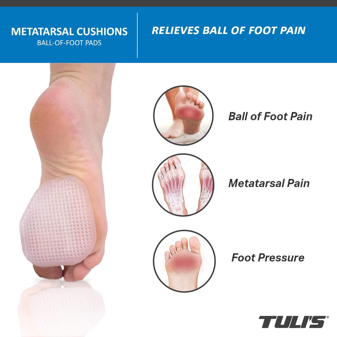 Tuli's Gel Metatarsal Cushions - okotoks hc pharmacy