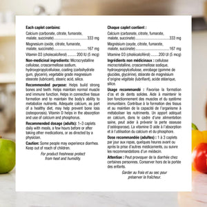 Nutritional information label for a supplement with text in two languages on a white background. - okotoks hc pharmacy