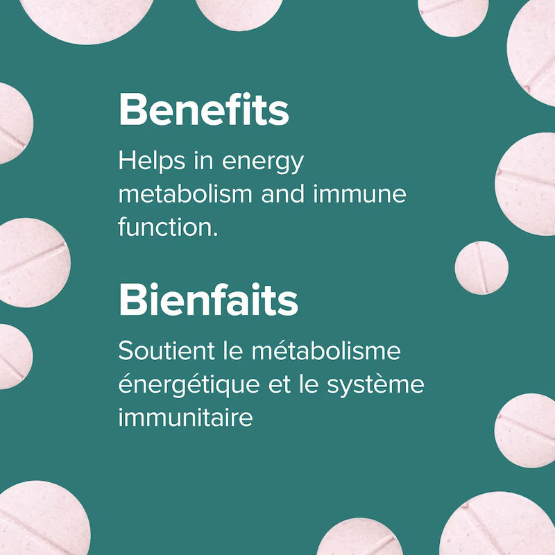 Text about benefits of a product on a green background with white pills. - okotoks hc pharmacy
