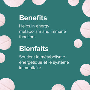 Text about benefits of a product on a green background with white pills. - okotoks hc pharmacy