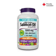 Webber Naturals Wild Alaskan Salmon Oil supplement bottle on a white background - okotoks hc pharmacy