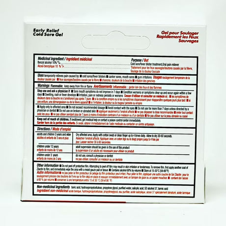 Zilactin Early Relief Cold Sore Gel - okotoks hc pharmacy