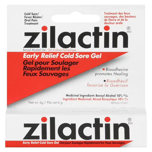 Zilactin Early Relief Cold Sore Gel - okotoks hc pharmacy