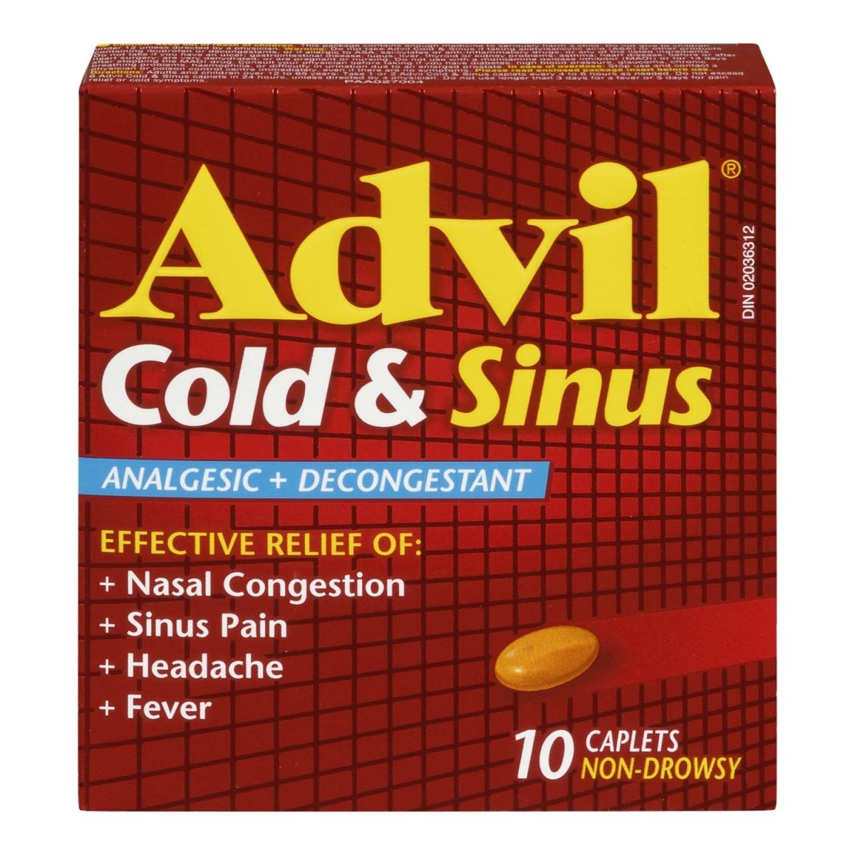 Advil Cold & Sinus 200mg 10 Caplets - Okotoks HC Pharmacy