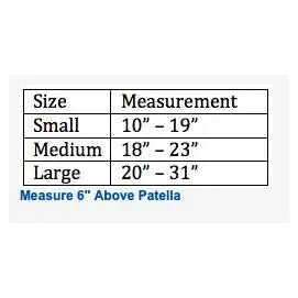 Measurement chart for shoe sizes with size ranges and measurements. - okotoks hc pharmacy