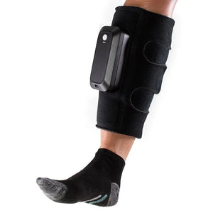 Black knee brace with electronic device on a white background - okotoks hc pharmacy