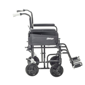 Black wheelchair with armrests and footrests on a white background - okotoks hc pharmacy